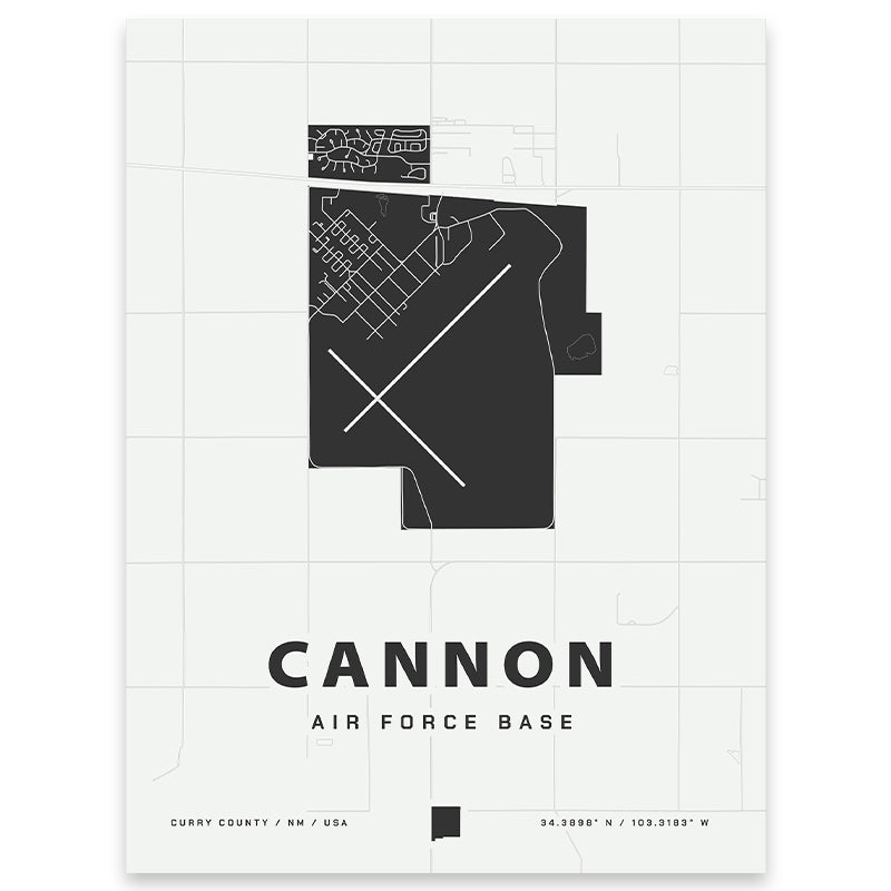 Cannon Air Force Base Map Print