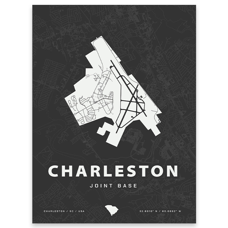 Joint Base Charleston Map Print