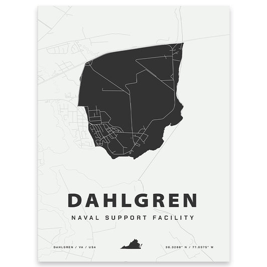 Dahlgren Naval Support Facility Map Print