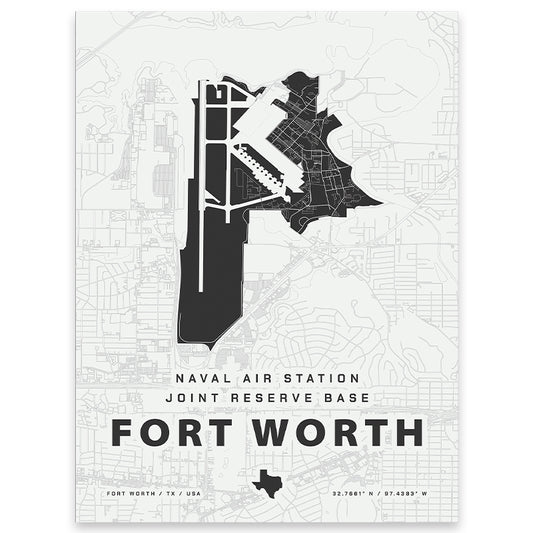 NAS JRB Fort Worth Map Print