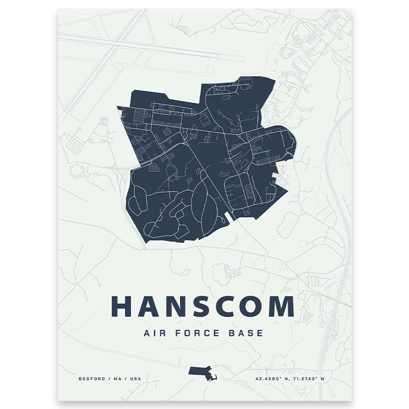 Hanscom Air Force Base Map Print