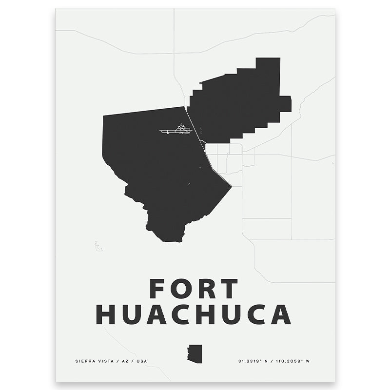 Fort Huachuca Map Print
