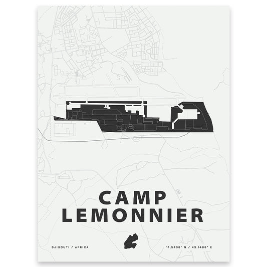 Camp Lemonnier Map Print