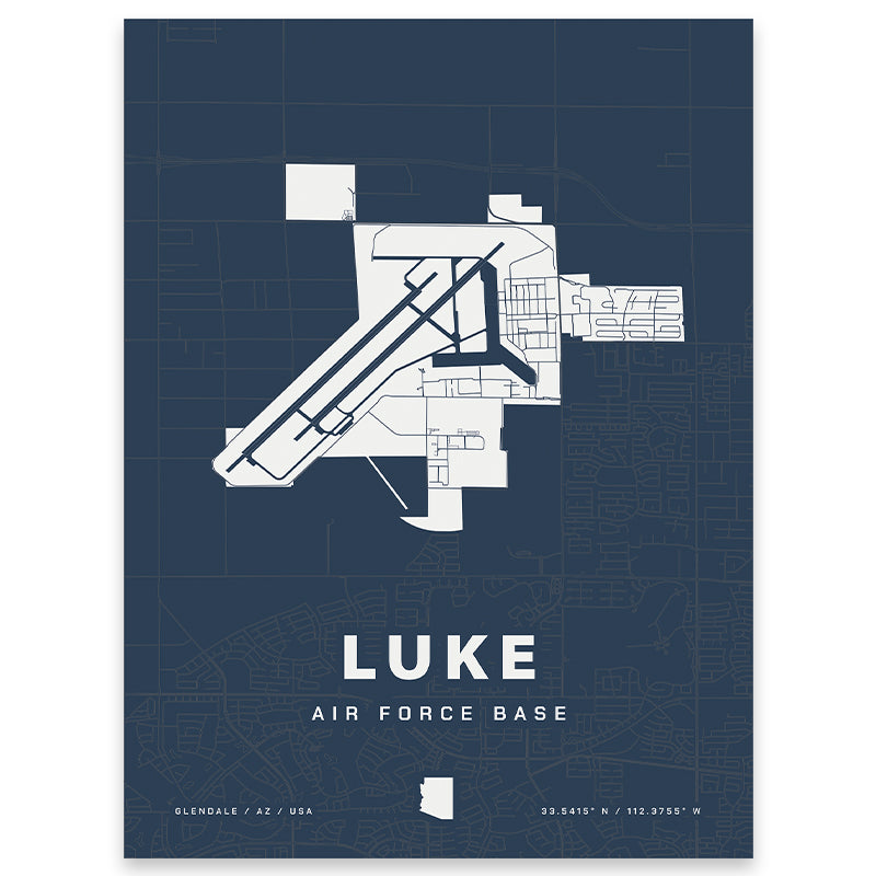 Luke Air Force Base Map Print