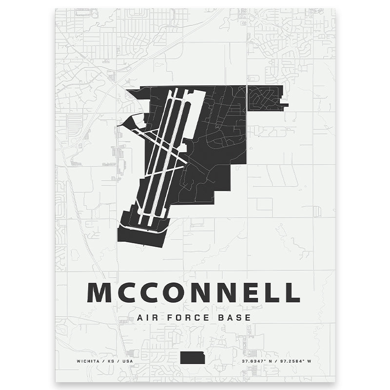 McConnell Air Force Base Map Print