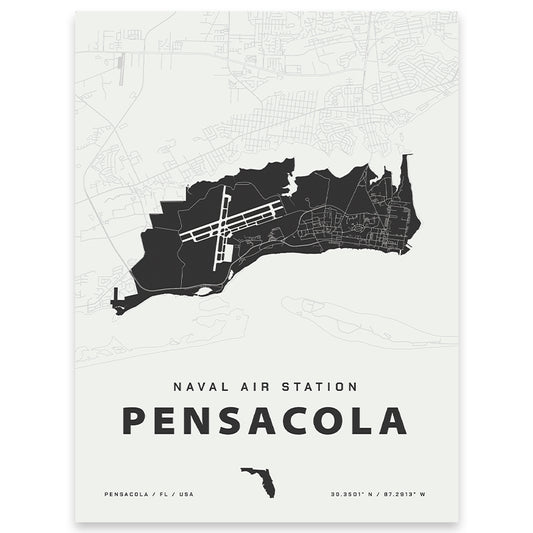 Naval Air Station Pensacola Map Print
