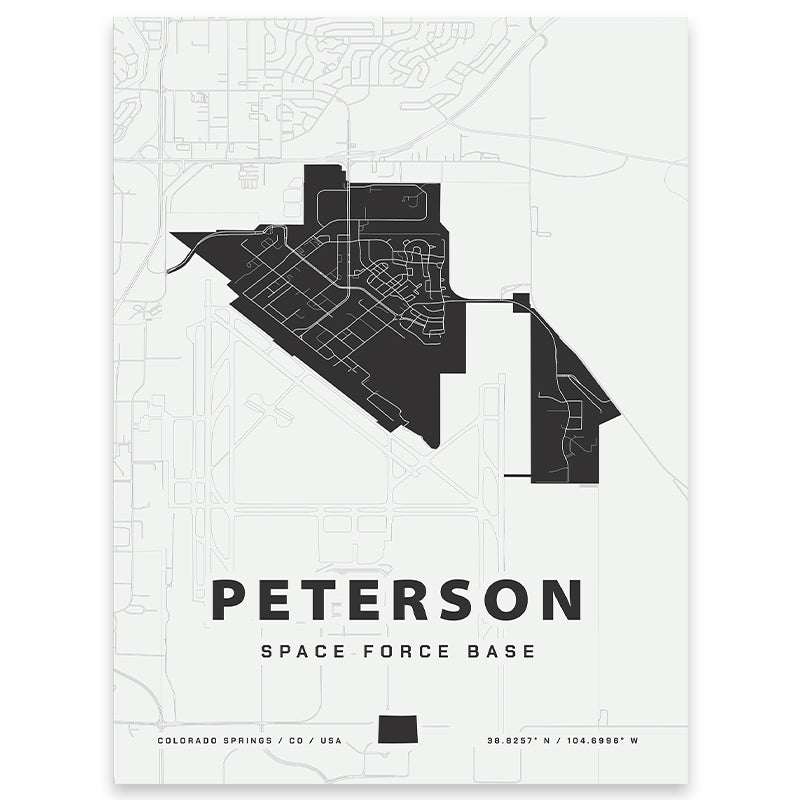 Peterson Space Force Base Map Print