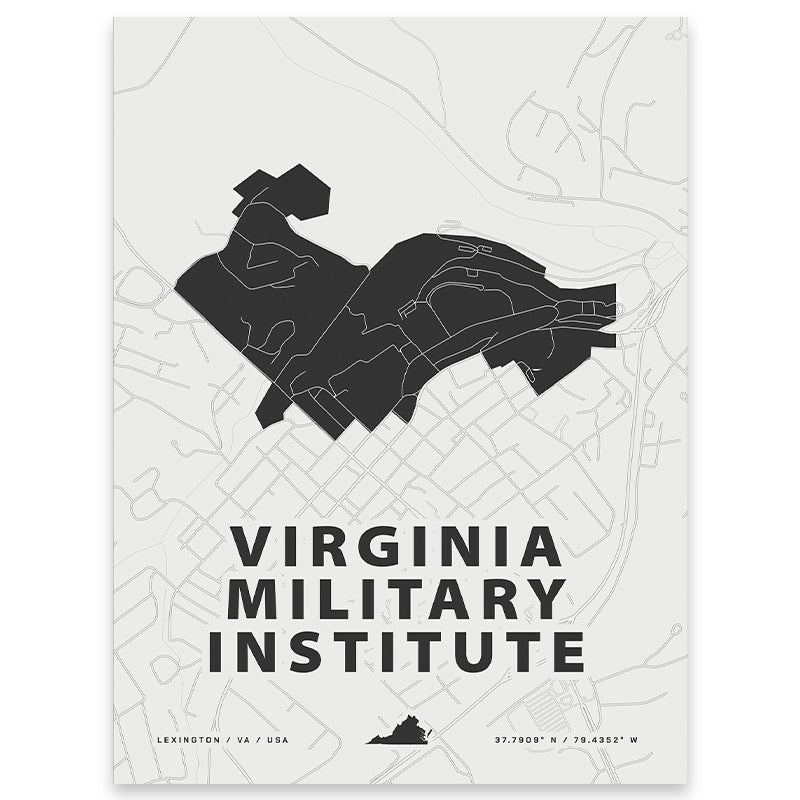 Virginia Military Institute Map Print