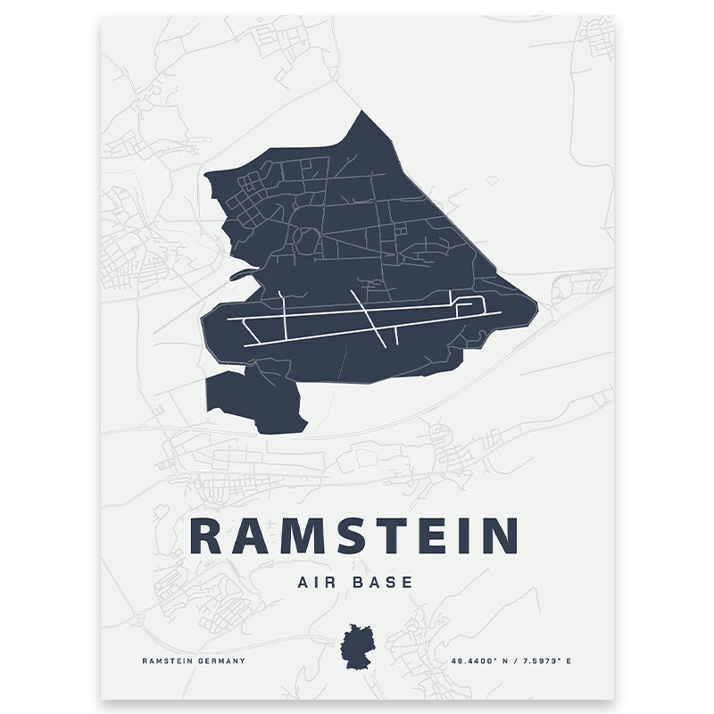 Ramstein Air Base Map Print