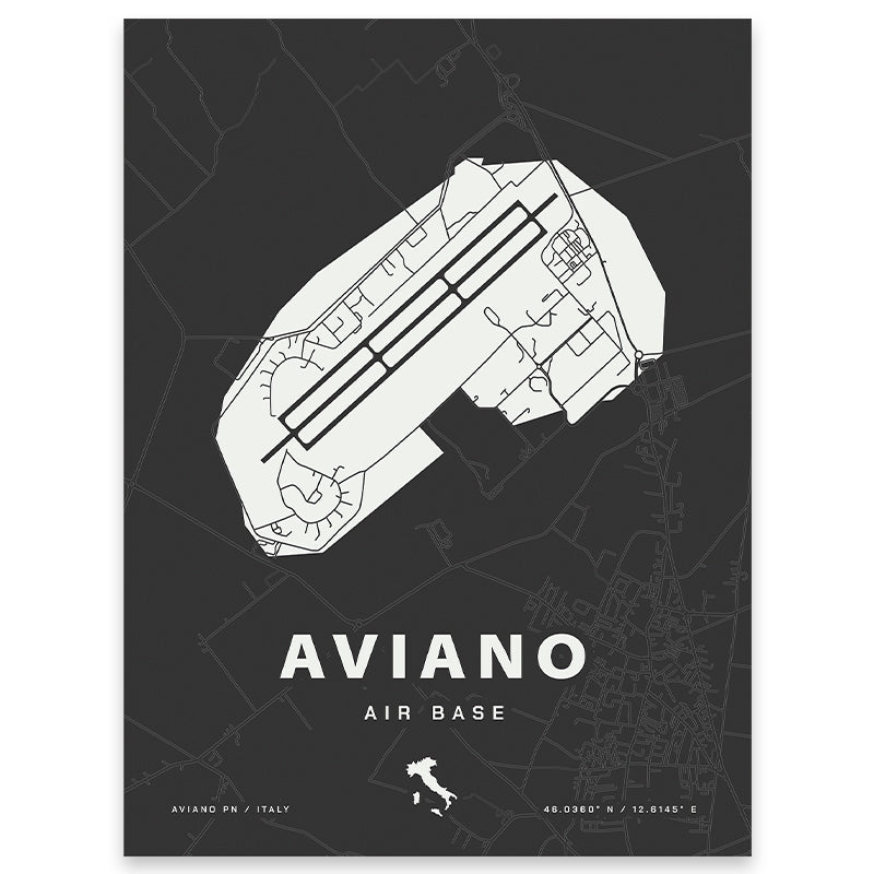 Aviano Air Base Map Print