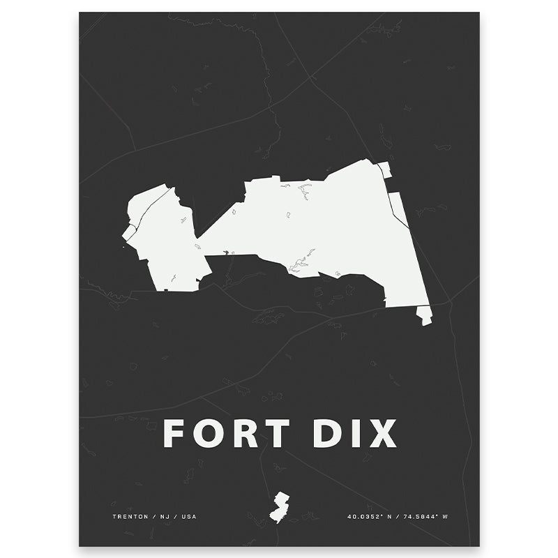 Fort Dix Map Print