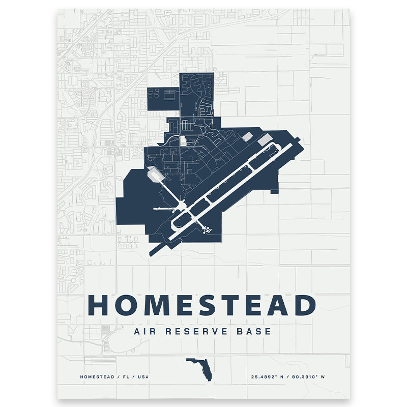 Homestead Air Reserve Base Map Print