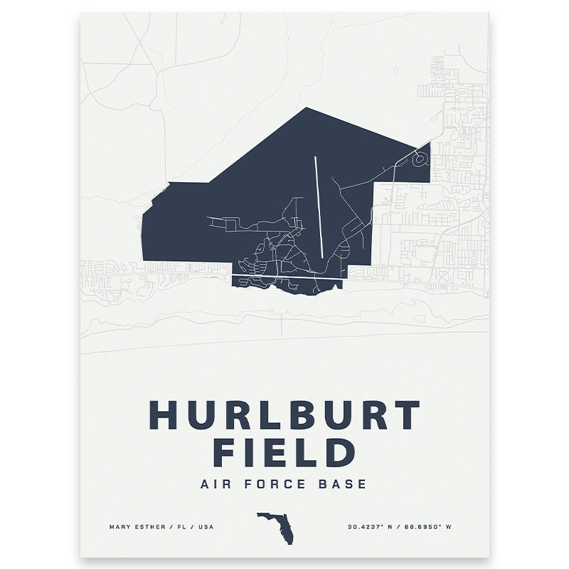 Hurlburt Field Air Force Base Map Print