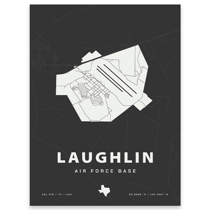 Laughlin Air Force Base Map Print