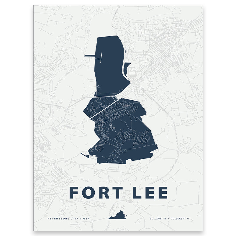 Fort Lee Map Print