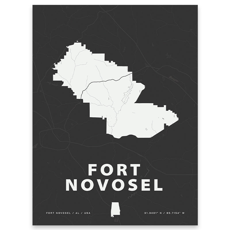 Fort Novosel Map Print