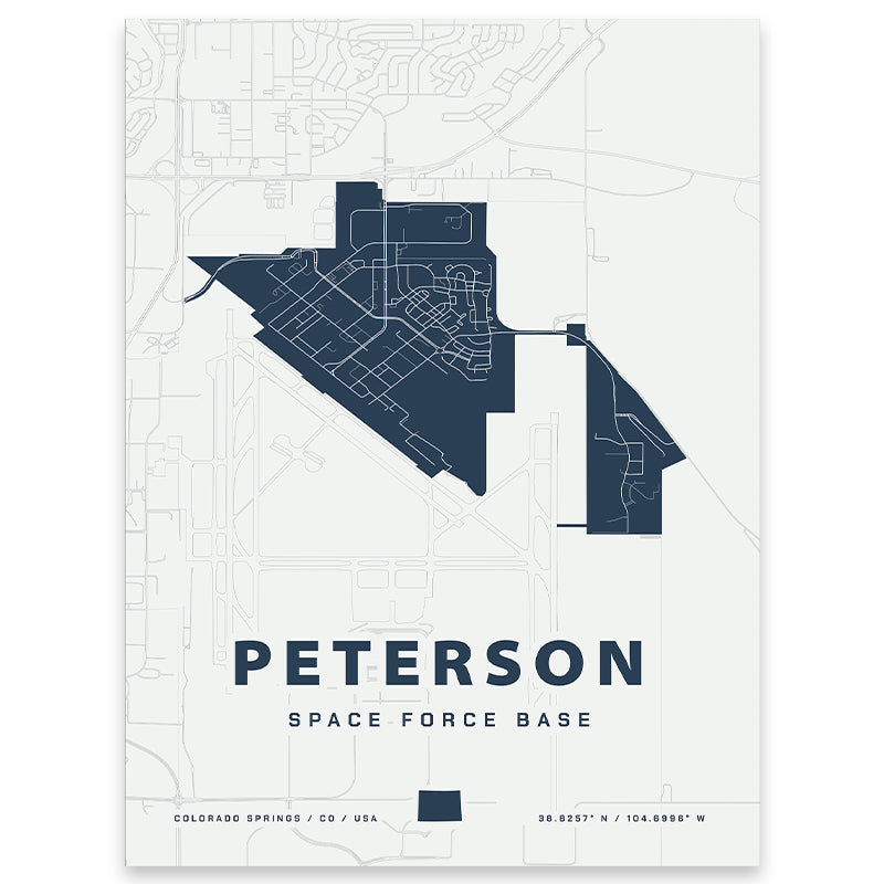 Peterson Space Force Base Map Print