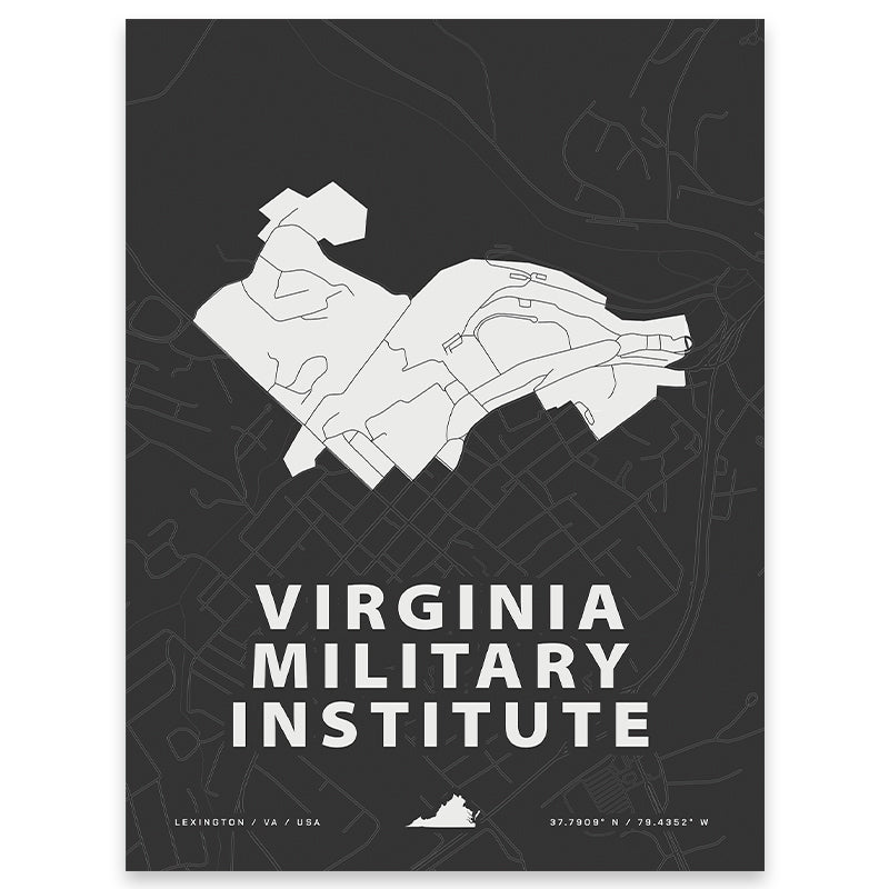 Virginia Military Institute Map Print