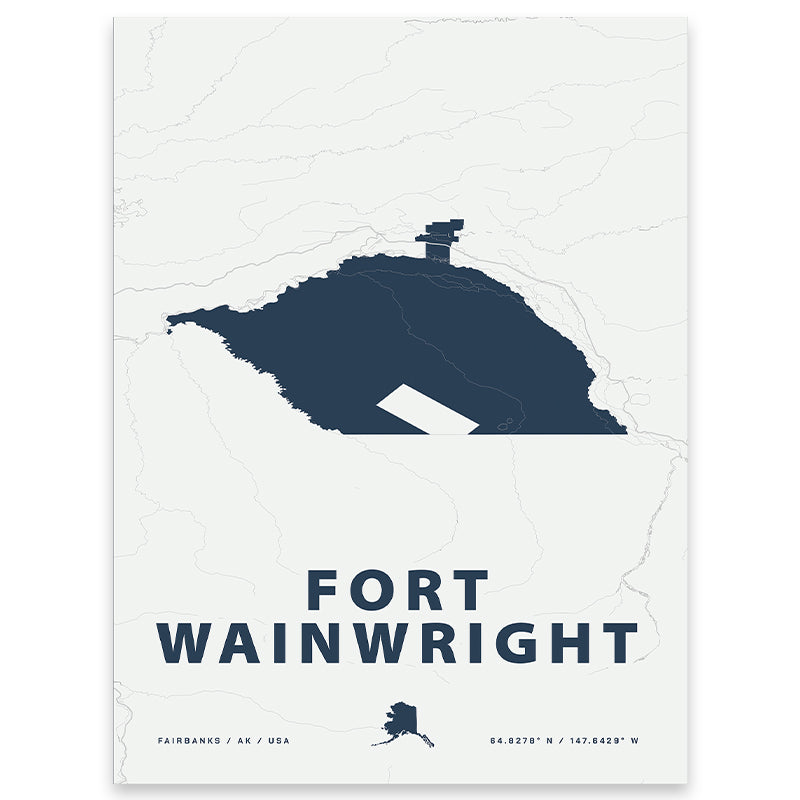 Fort Wainwright Map Print