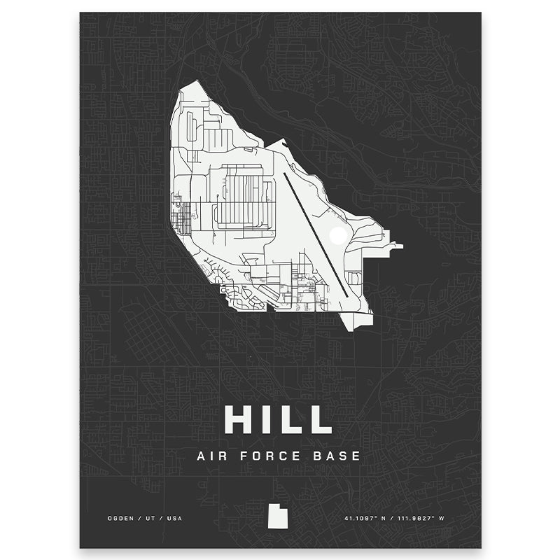 Hill Air Force Base Map Print