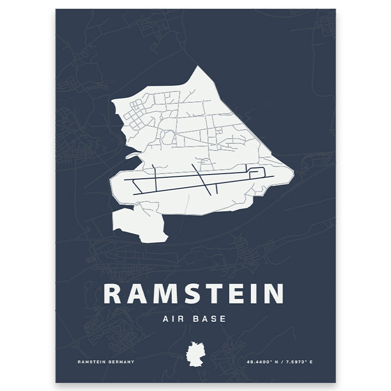 Ramstein Air Base Map Print