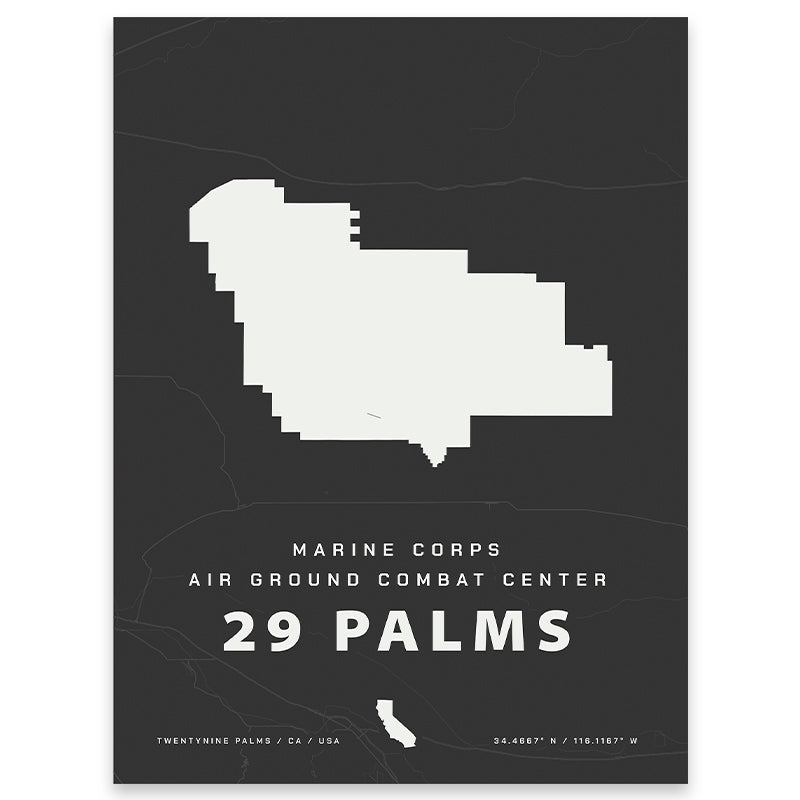 MCAGCC 29 Palms Map Print