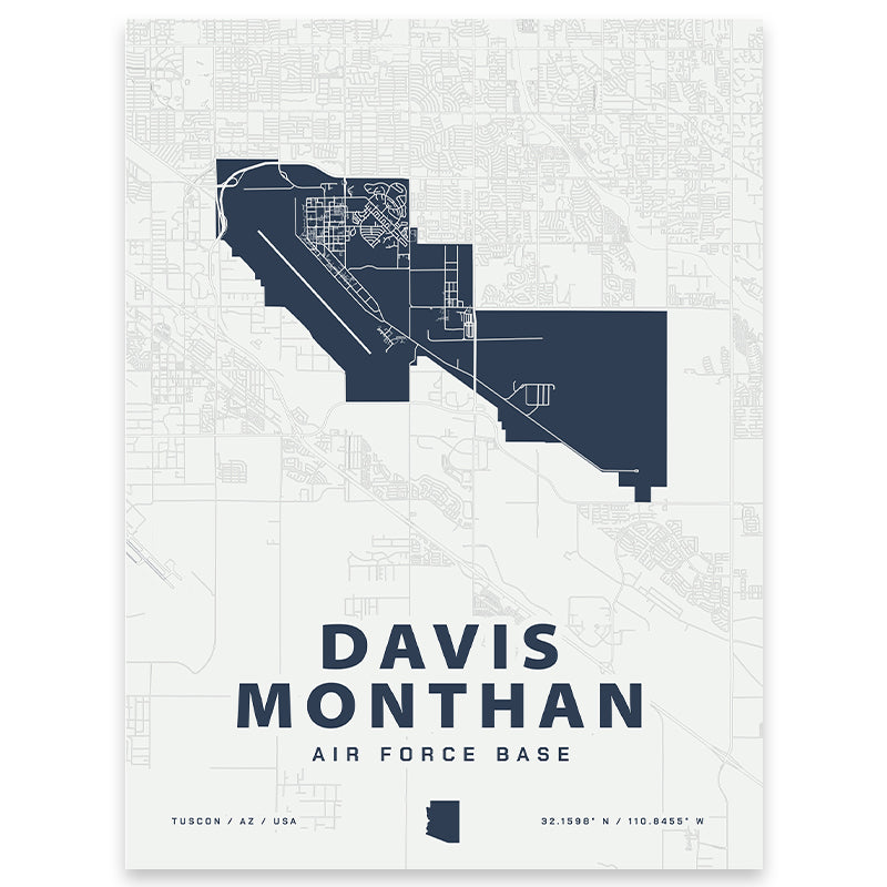 Davis-Monthan Air Force Base Map Print