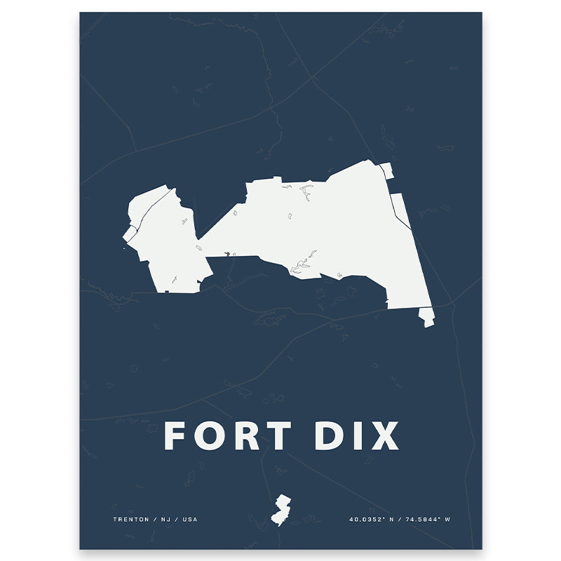 Fort Dix Map Print