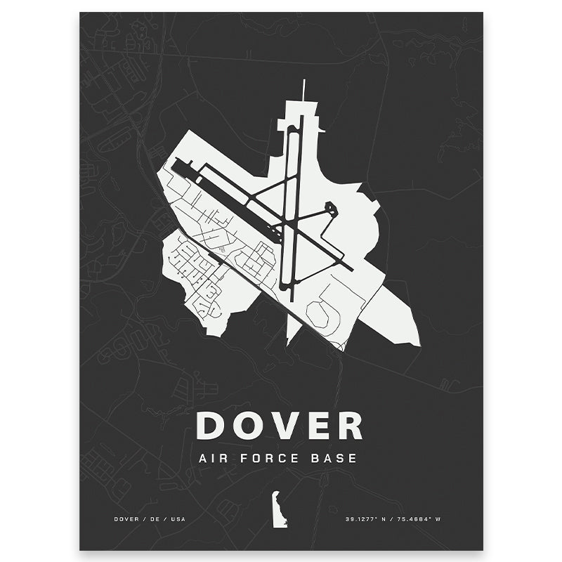 Dover Air Force Base Map Print
