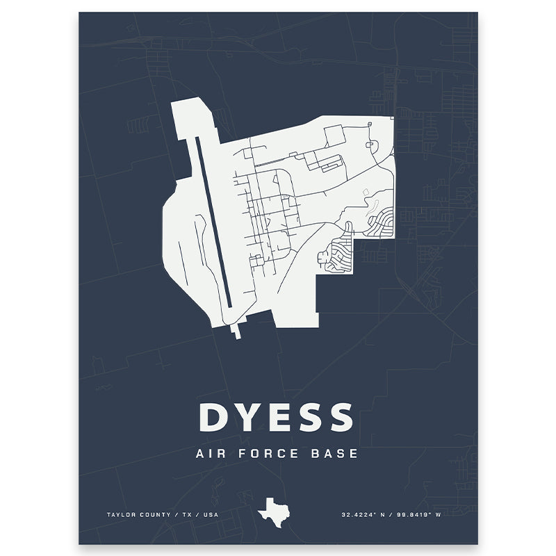 Dyess Air Force Base Map Print
