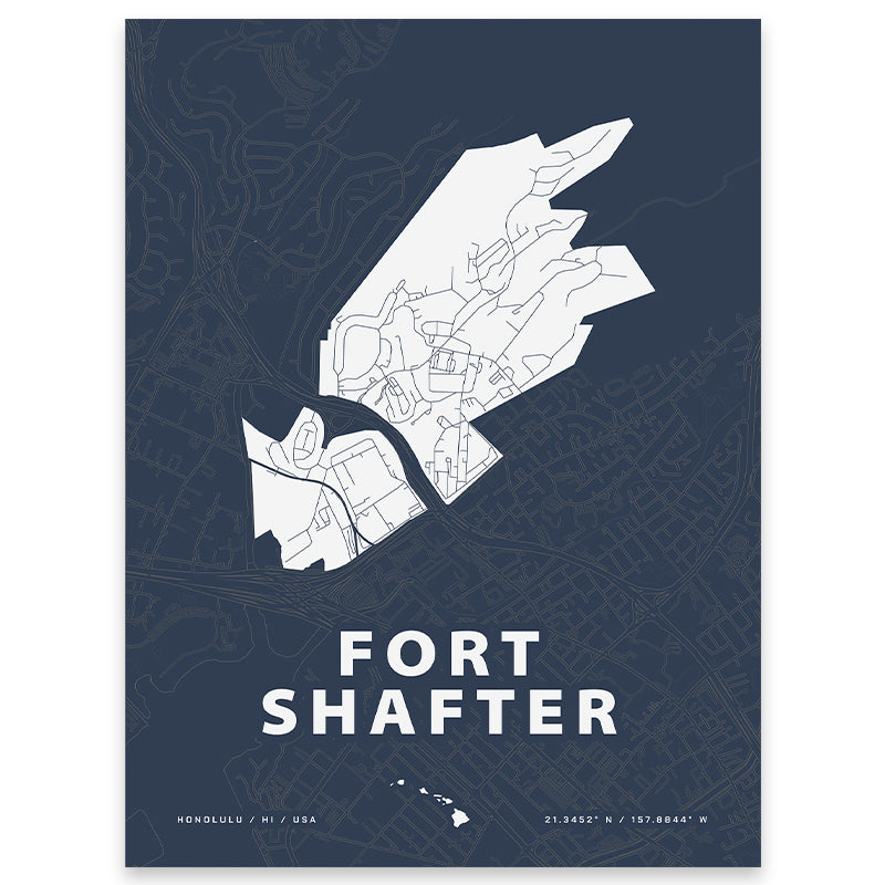 Fort Shafter Map Print