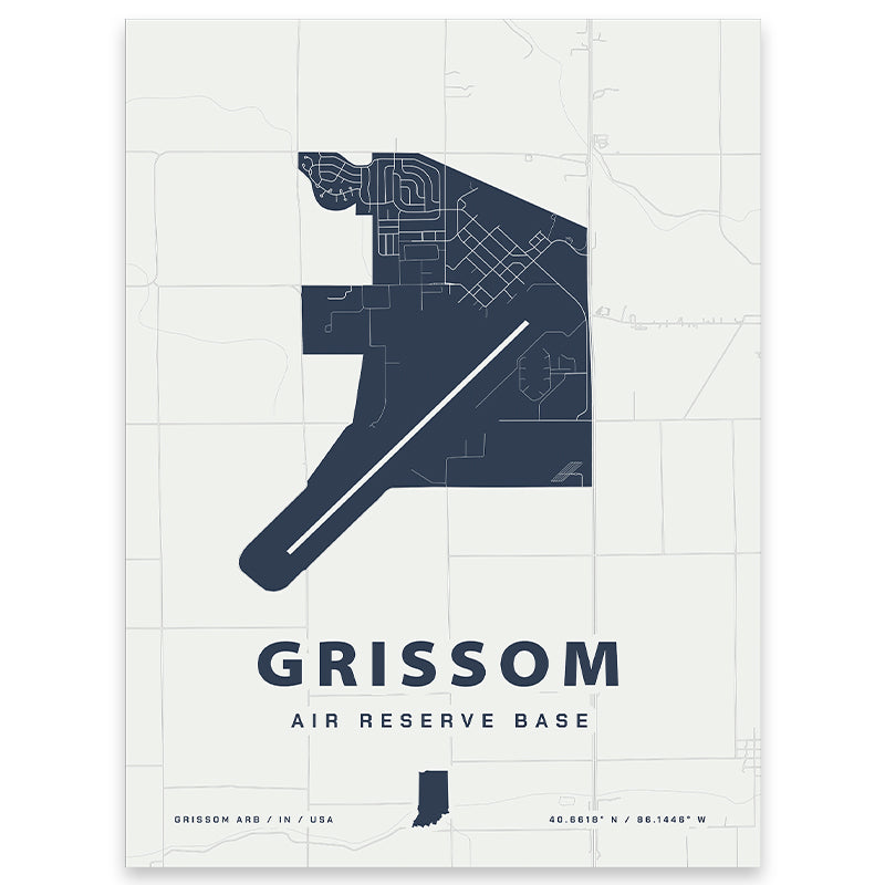 Grissom Air Reserve Base Map Print