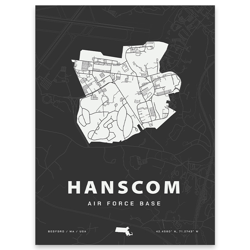 Hanscom Air Force Base Map Print