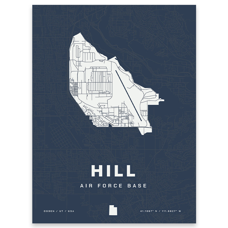 Hill Air Force Base Map Print
