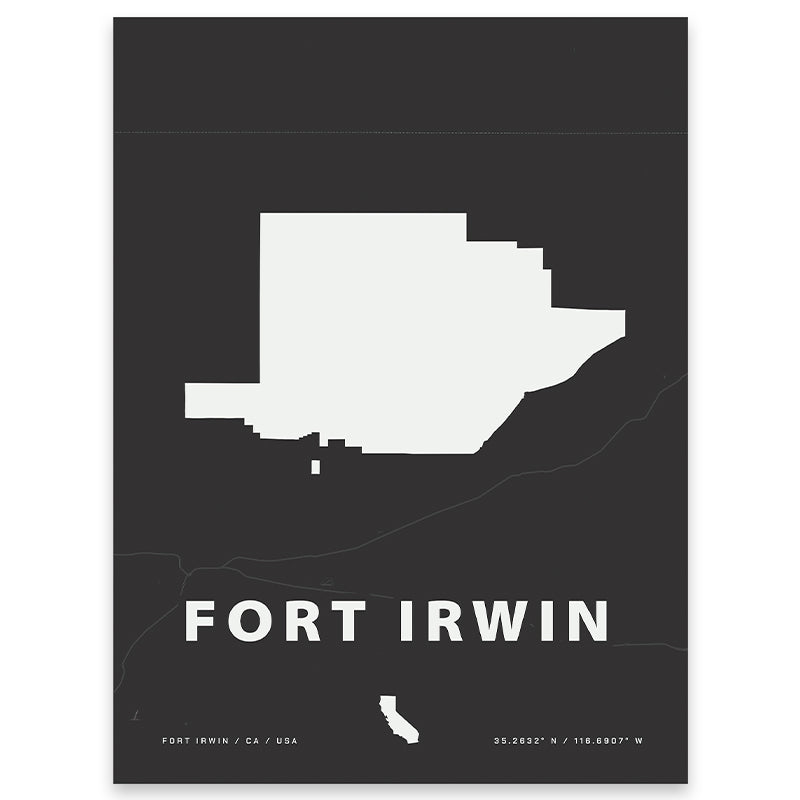 Fort Irwin Map Print