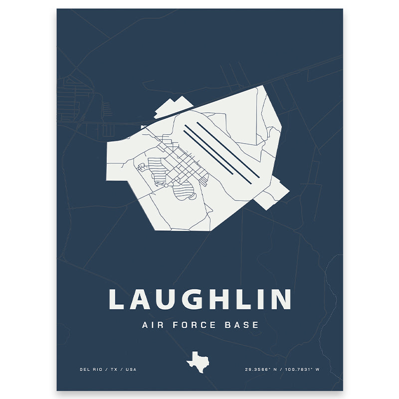 Laughlin Air Force Base Map Print
