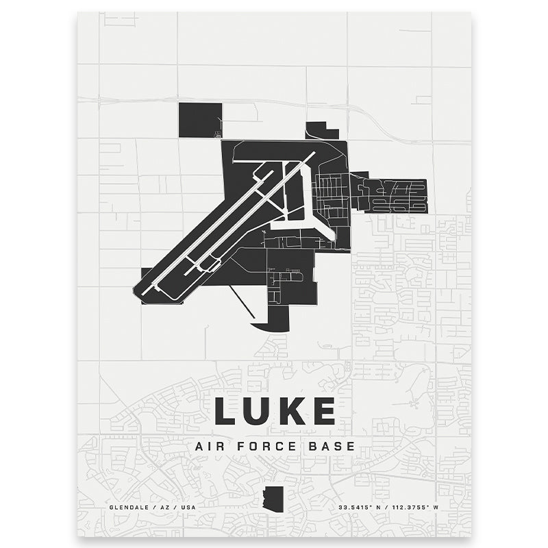 Luke AFB Map Print Home Base Maps
