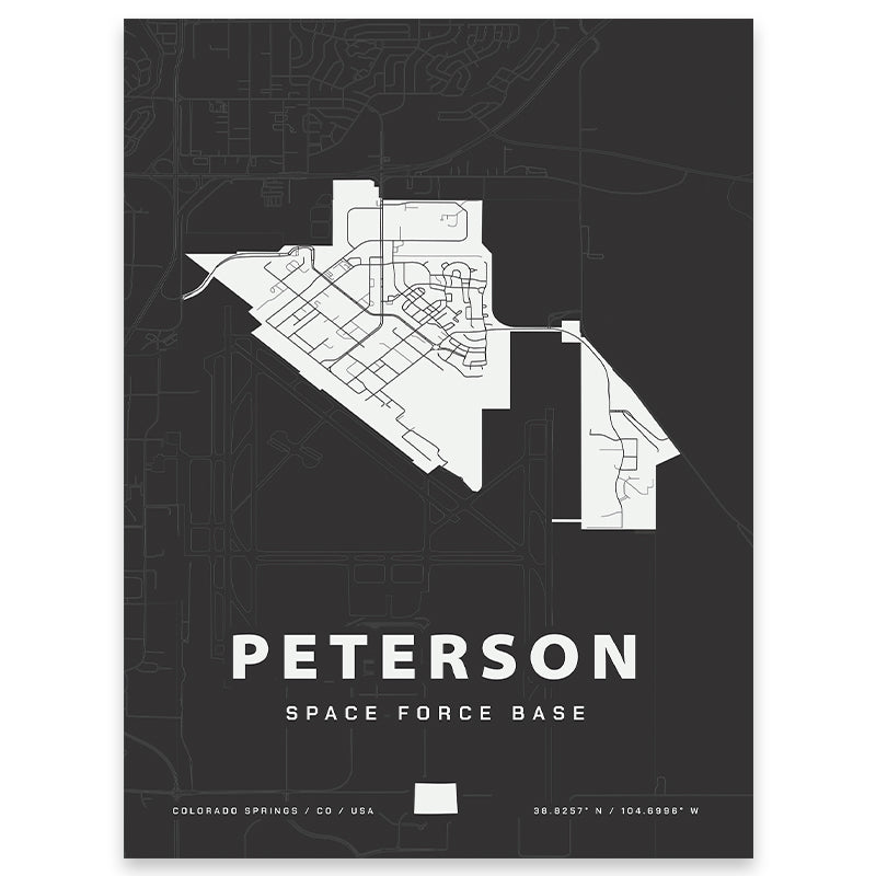 Peterson Space Force Base Map Print