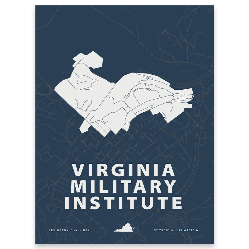Virginia Military Institute Map Print