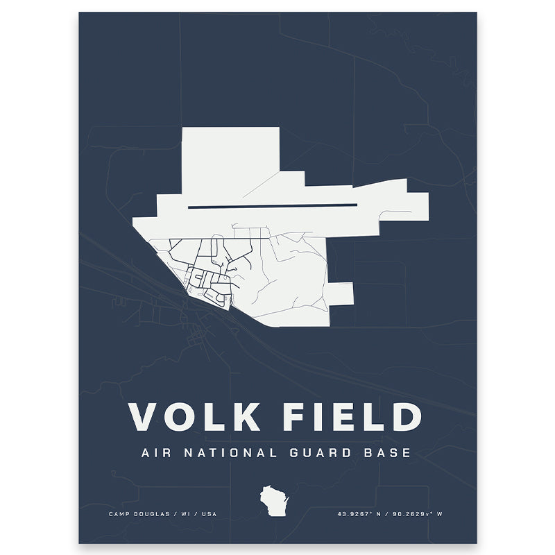 Volk Field Air National Guard Base Map Print