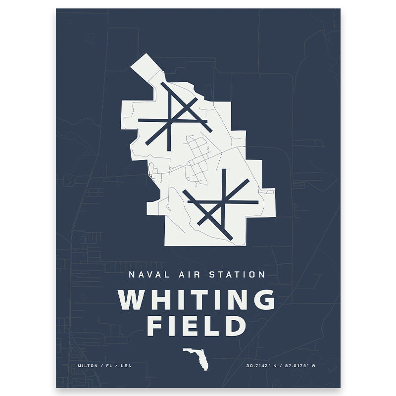 Naval Air Station Whiting Field Map Print