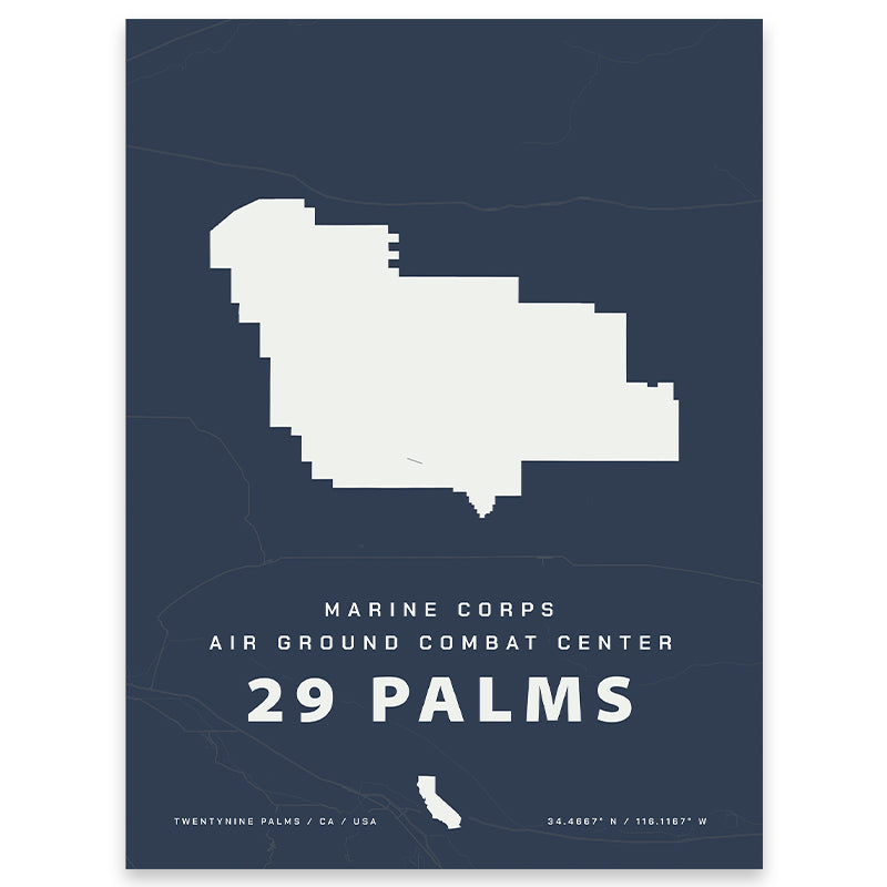 MCAGCC 29 Palms Map Print