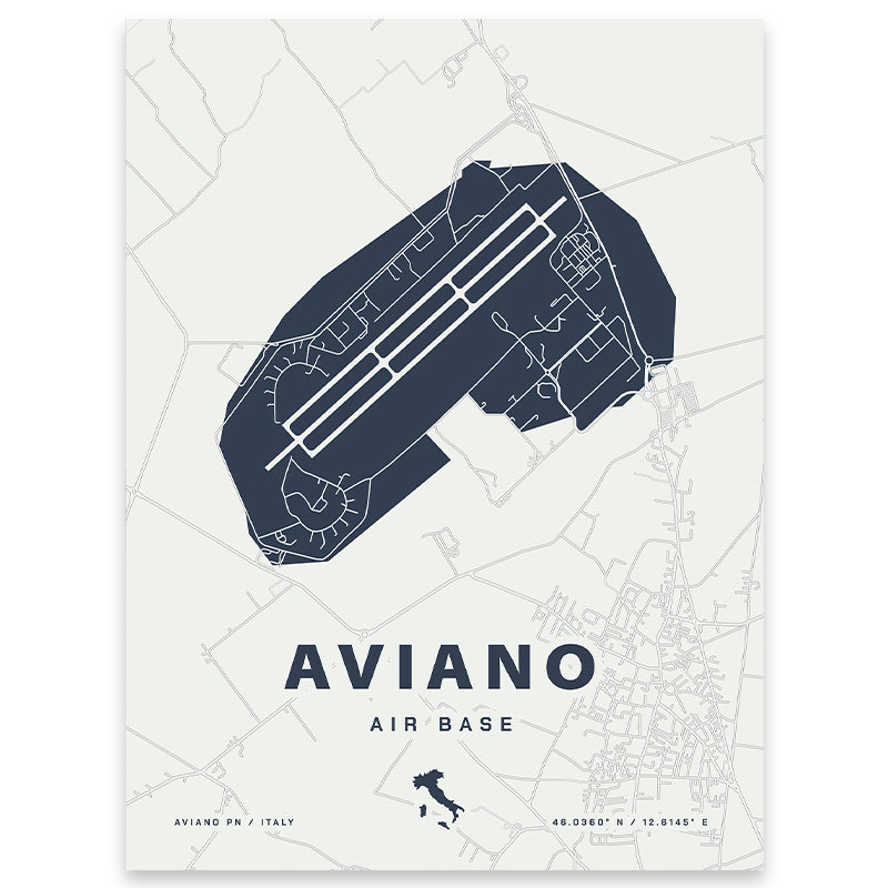 Aviano Air Base Map Print