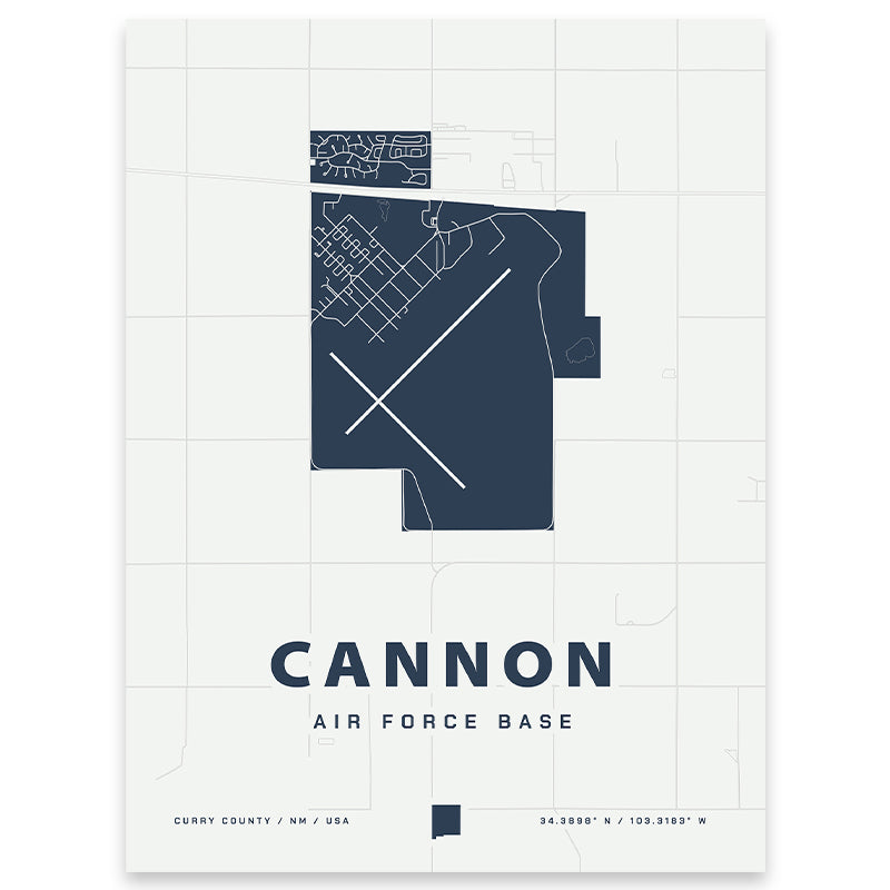 Cannon Air Force Base Map Print