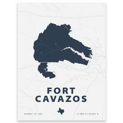 Fort Cavazos Map Print