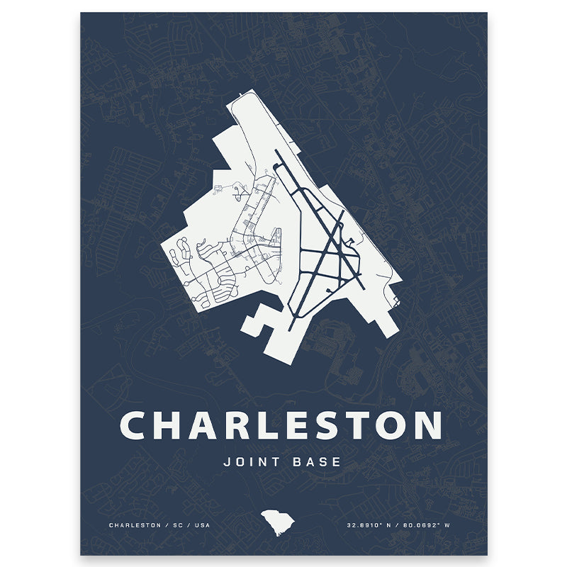Joint Base Charleston Map Print