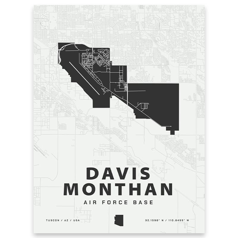 Davis-Monthan Air Force Base Map Print
