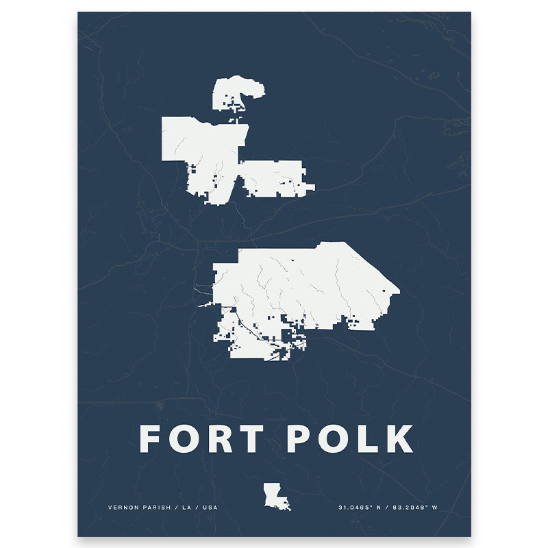 Fort Polk Map Print