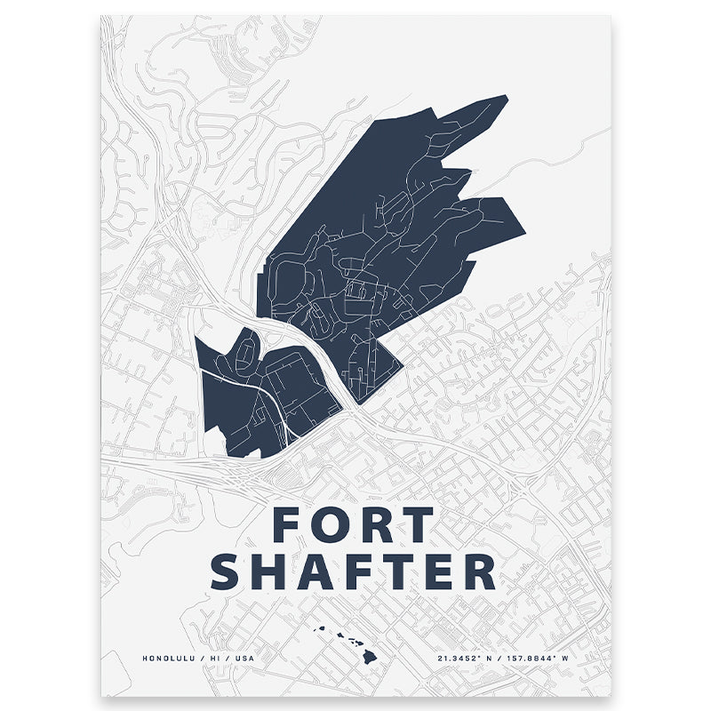 Fort Shafter Map Print