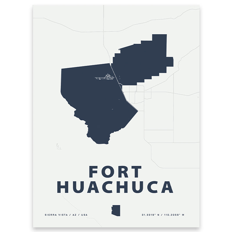 Fort Huachuca Map Print